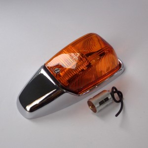 Turn signal light of side covers, orange, chrome, Jawa, CZ