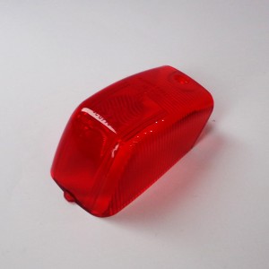 Glass of turn signal light of side covers, red, plastic, Jawa, CZ