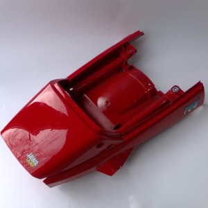 Podstawa siedzenia, czerwona, z naklejkami, oryginał, Jawa 640