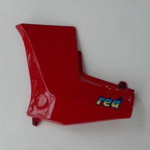 Side cover, left, red, original, Jawa 640