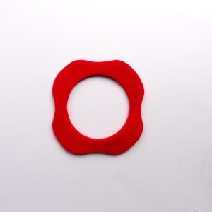 Pad under fuel tank filler cap, light red, 5cm, Jawa Babetta, CZ 476-488