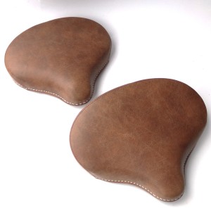 Seats, front, rear, retro leather, brown, Jawa Perak
