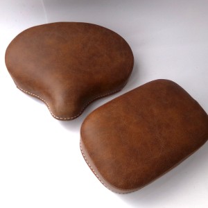 Seat front + seat Kanada, retro leather, brown, Jawa Perak