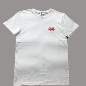 Weißes T-Shirt mit JAWA-Logo, Größe L