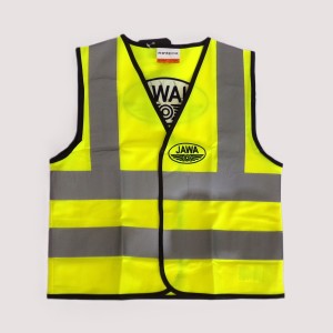 High Vis Vest, yellow, with the JAWA logo, children's 116 - 140 cm
