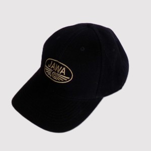 Čepice s kšiltem, logo JAWA, černá