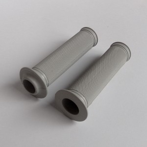 Rubber grips, grey, 2 pieces, Jawa, CZ SPORT, Californian