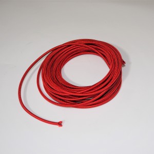 Electric cable with braid 4mm, red, 1m, Jawa, CZ