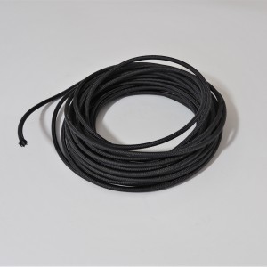 Electric cable with braid 4mm, black, 1m, Jawa, CZ