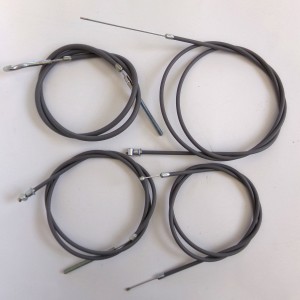 Bowden cable for 4 piece with short gas, without adjustment nuts, grey, Jawa, CZ SPORT