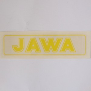 Samolepka JAWA, žlutá, 140x35 mm