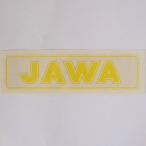 Naklejka JAWA, żółta, 140x35 mm