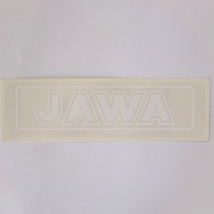 Samolepka JAWA, bílý, 140x35 mm