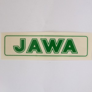 Samolepka JAWA, zelená, 140x35 mm