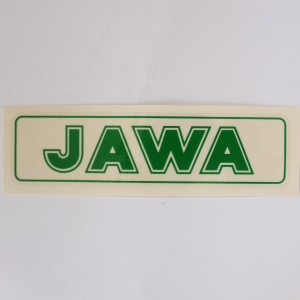 Naklejka JAWA, zielona, 140x35 mm