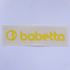 Naklejka BABETTA, 135x25mm, żółta, Jawa Babetta