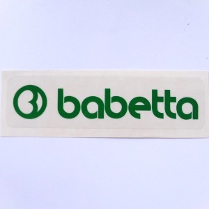 Naklejka BABETTA, 135x25mm, zielona, Jawa Babetta