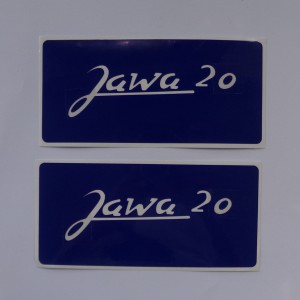 Aufkleber, 2 Stück, Jawa 20, Gegenteil für Spray-Logo