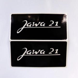 Stickers, 2 pieces, Jawa 21, painting template