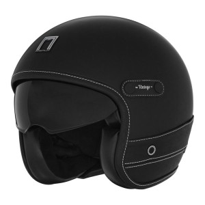 Kask NOX HERITAGE LEATHER S czarny mat