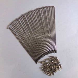 Szprychy i nyple, komplet 36 szt, 19 cali, M3,0x195 mm, nierdzewne, Jawa Jawetta
