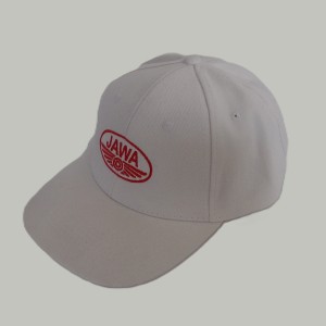 Cap with peak, JAWA logo, white