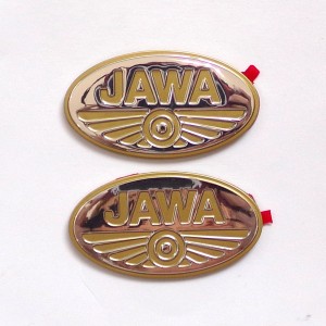 Logo JAWA auf Tank, 2 Stück, 3D-Aufkleber