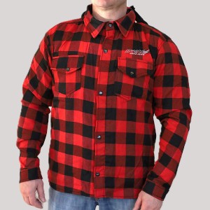 Flanell Jacke, rot, Größe 2XL