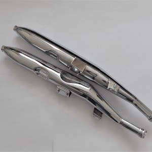 Exhaust silencers, chrome, Jawa 250/350 Libenak