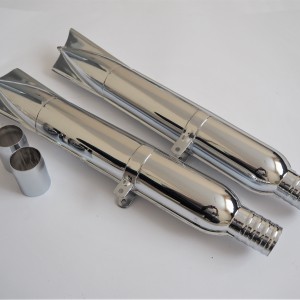 Exhaust silencers, double handle, Jawa 250 Perak FJ, Ogar 1946 -1947